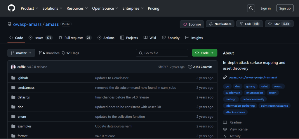 AMASS OSINT tool